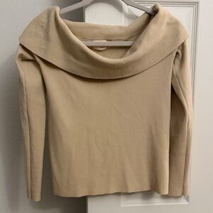 Vici (Dreamers by Debut) Tan Cowl Neck Women's Sweater